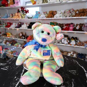 TY Beanie Buddy - Aussiebear the Bear (Asian-Pacific Exclusive) | ​MWMT Mint Tag
